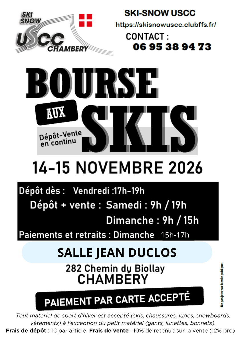 Bourse aux skis 2026 et inscriptions